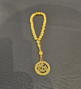 Tasbeeh 33 Bead with Gold Metal Beads and Allah Emblem