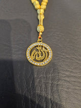 Tasbeeh 33 Bead with Gold Metal Beads and Allah Emblem