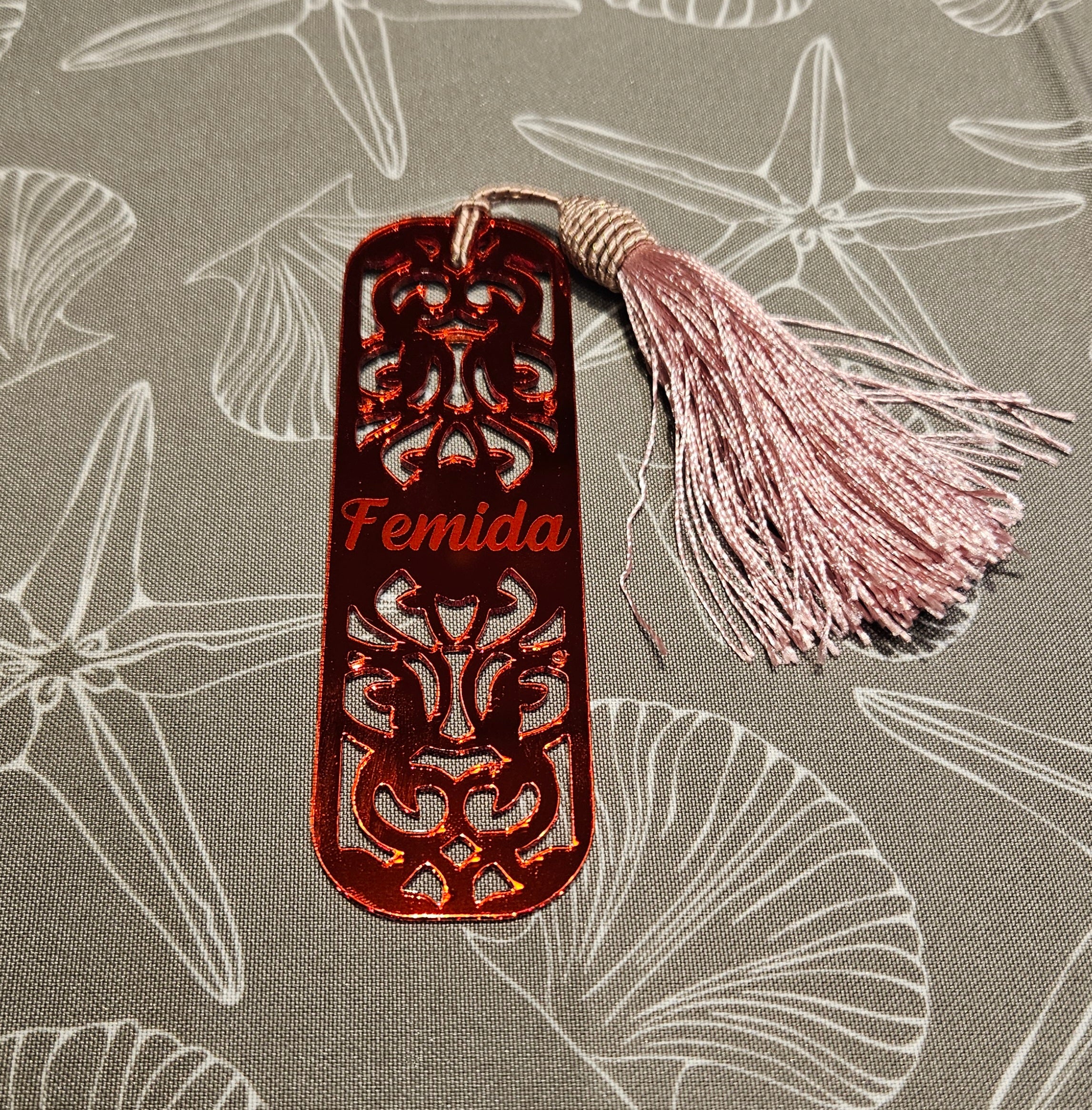 Bookmarks Acrylic Arabic Design Engraved