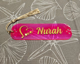 Bookmarks Acrylic Personalised Vinyl Name