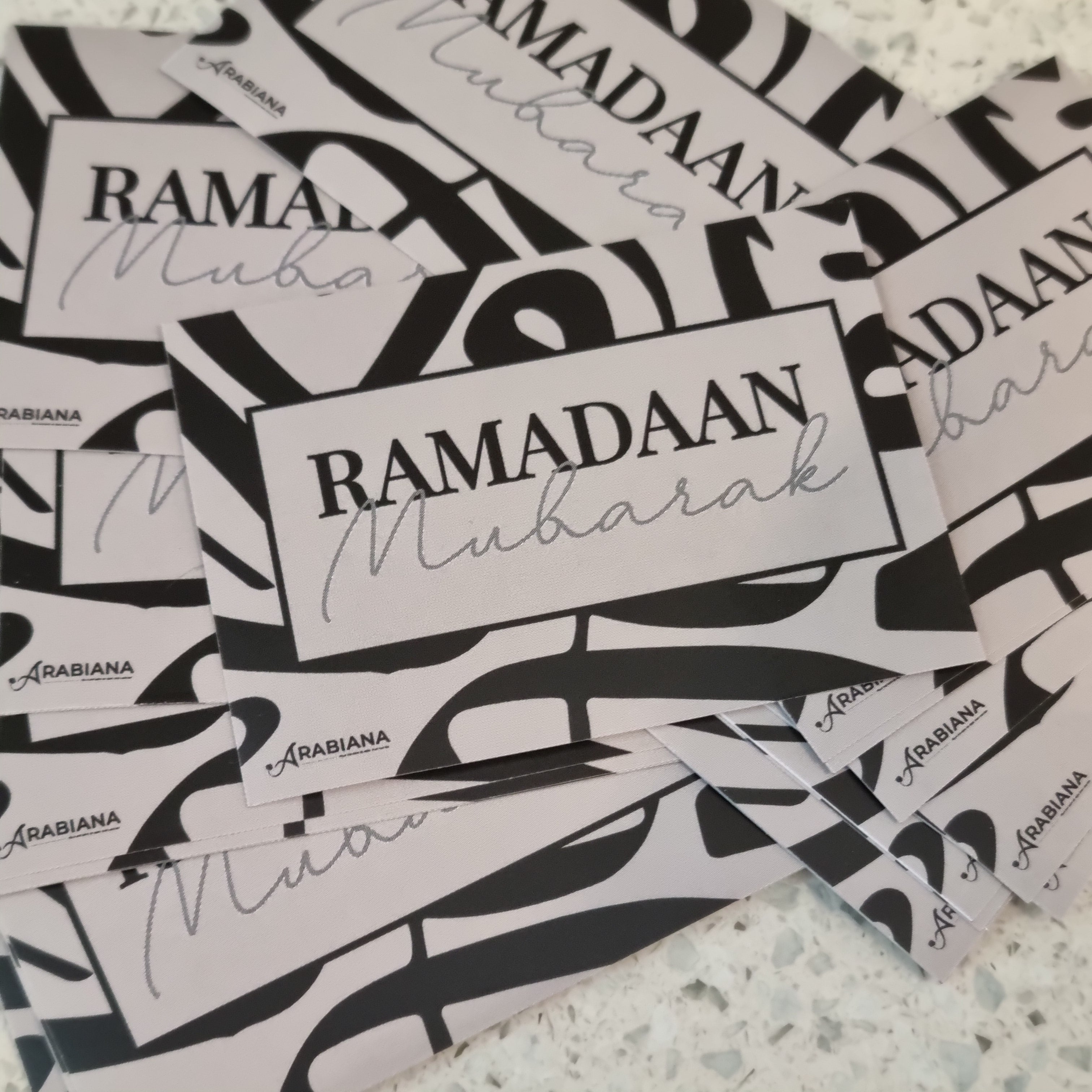 Ramadaan Mubarak Stikers 1's slegs Arabies (Deursigtig) 