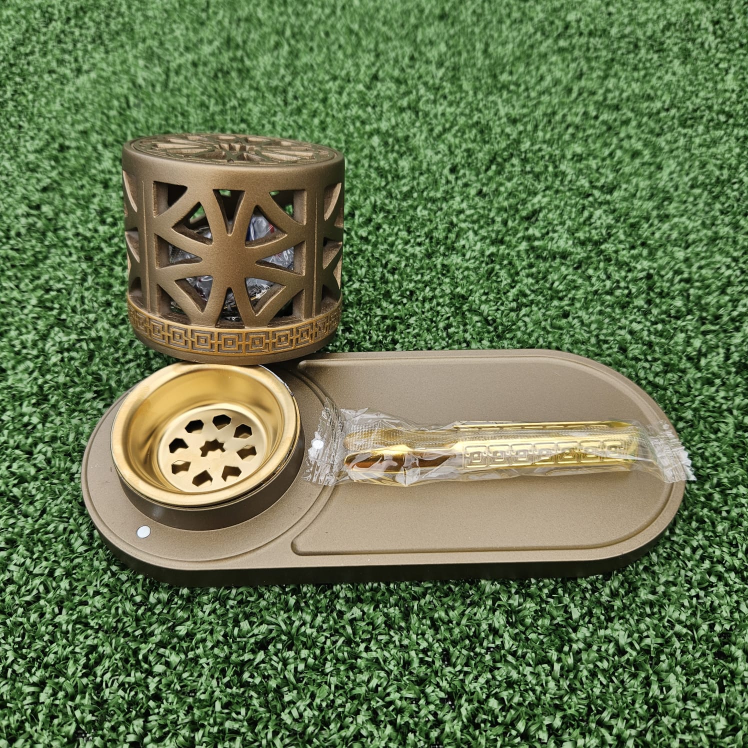 Oud Burner with Magnetic Lid, Tray and Tongs