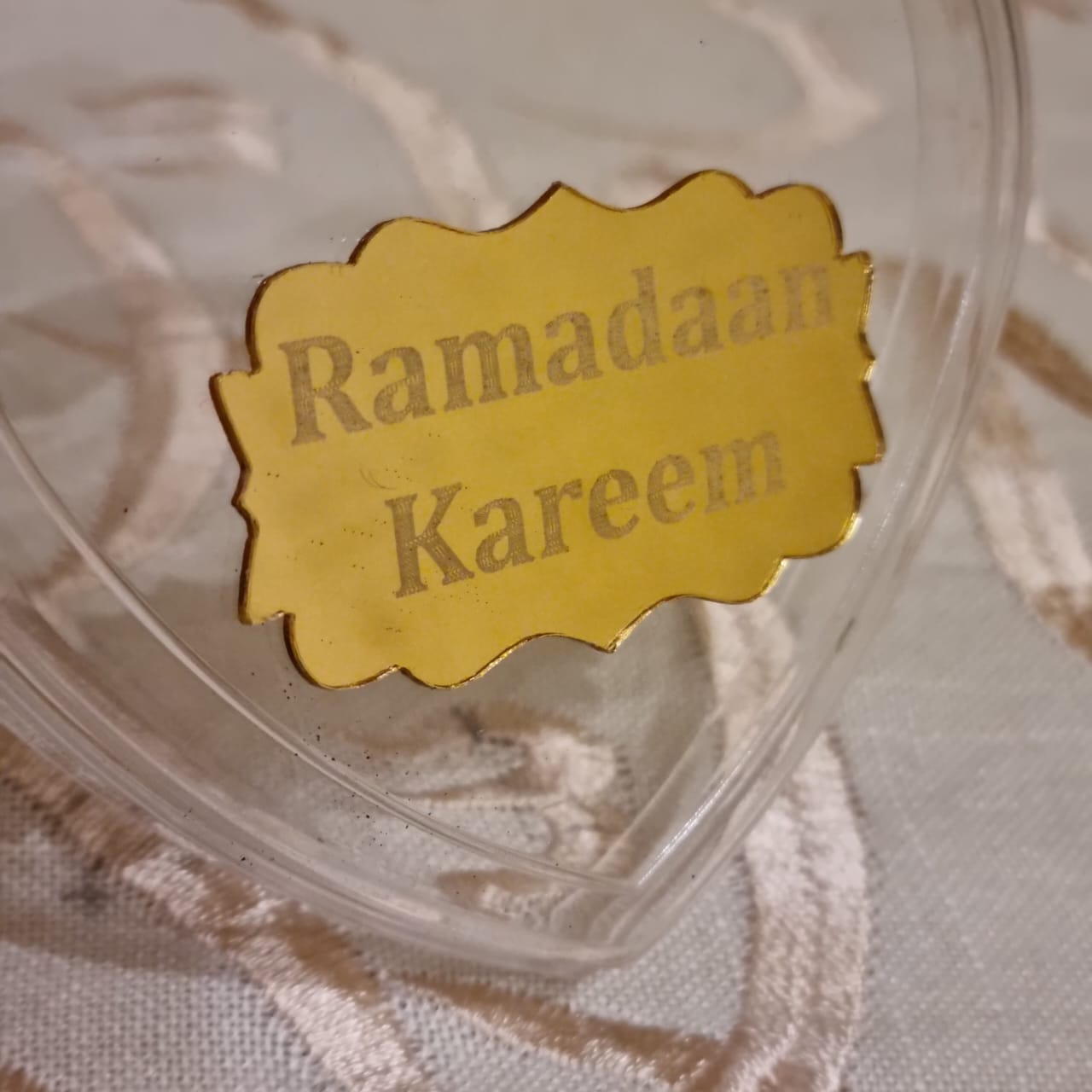 Ramadaan Kareem Gold Plexi Tags 5pc pack 