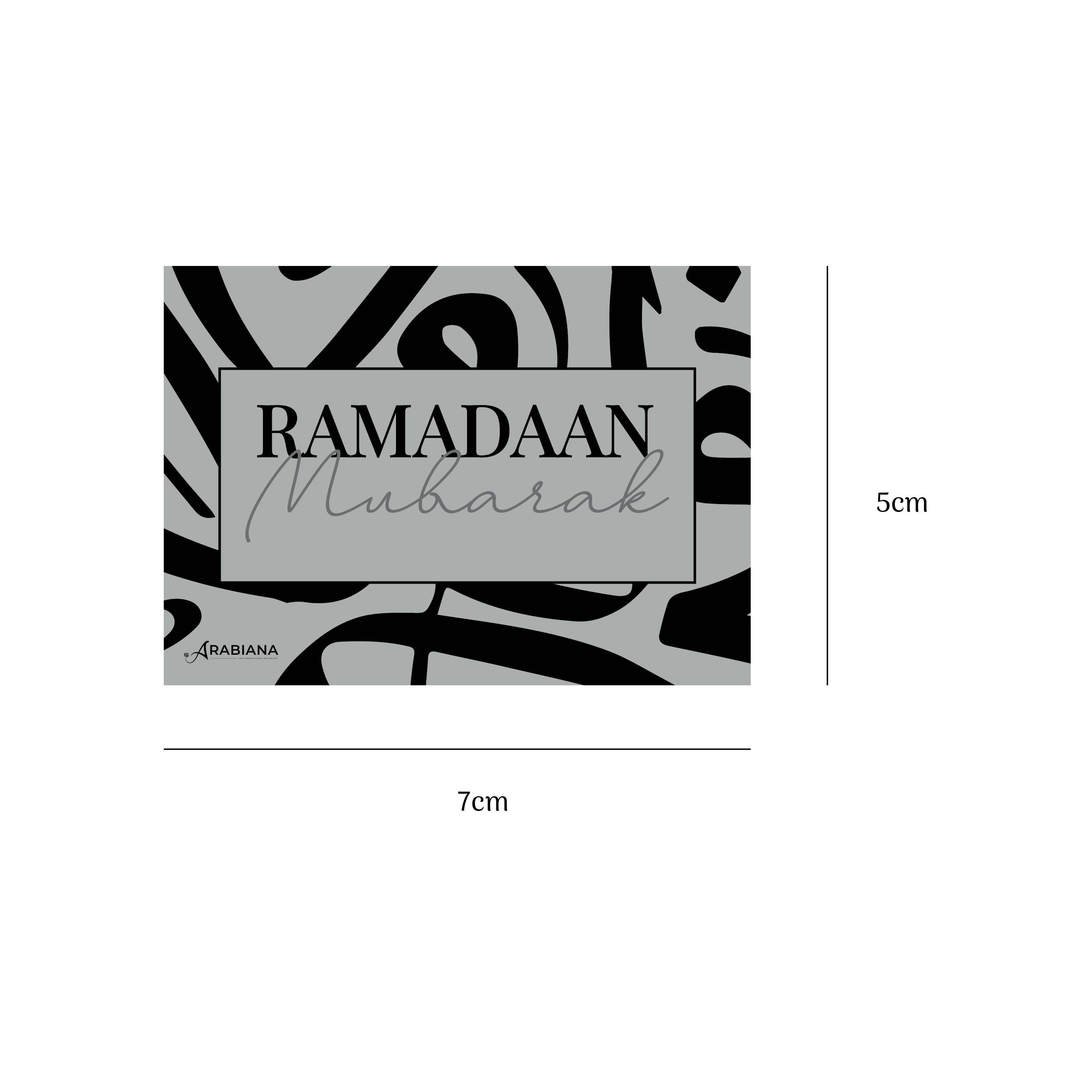 Ramadaan Mubarak Stikers 1's slegs Arabies (Deursigtig) 