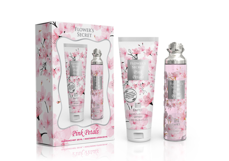 Lotion & Mist Gift Set (Pink & Silver)