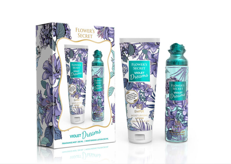 Lotion & Mist Gift Set (Purple & Turquoise)