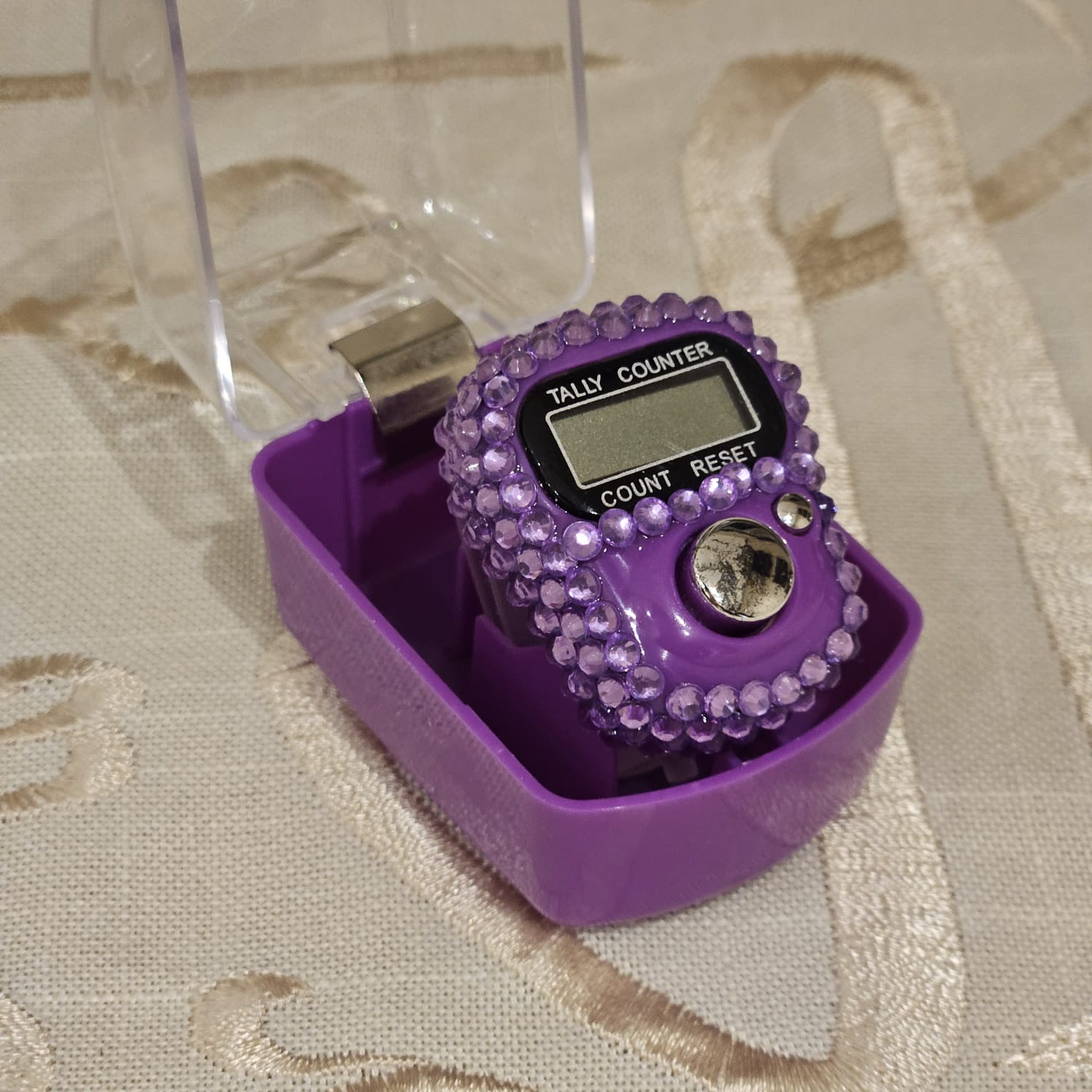Digital Finger Tasbeeh with Bling in Container (6 Colours)