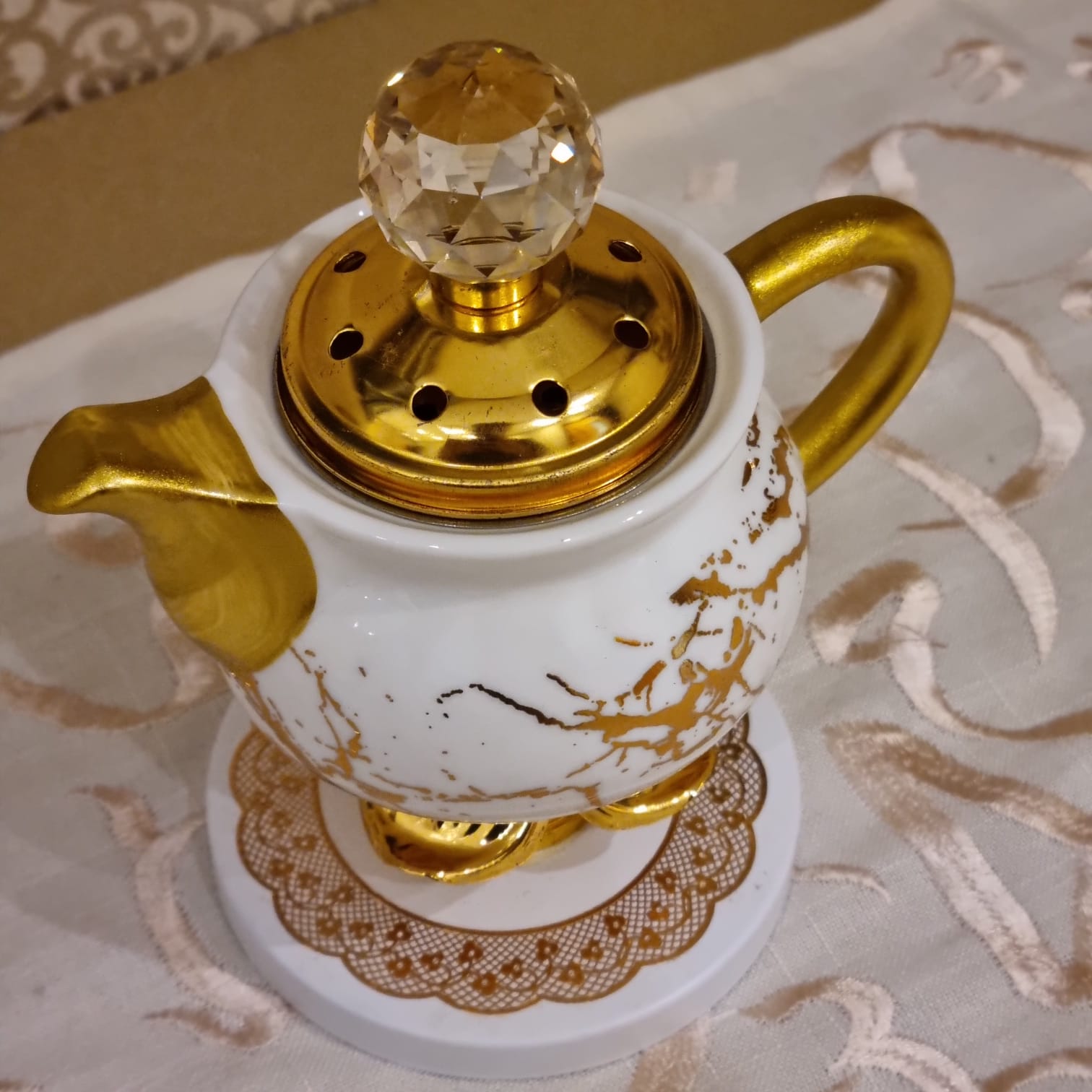 I-Marble Teapot-Style Oud Burner