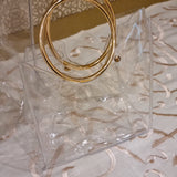 Clear Gift Bags PVC with Gold Metal Handles (2 Sizes)