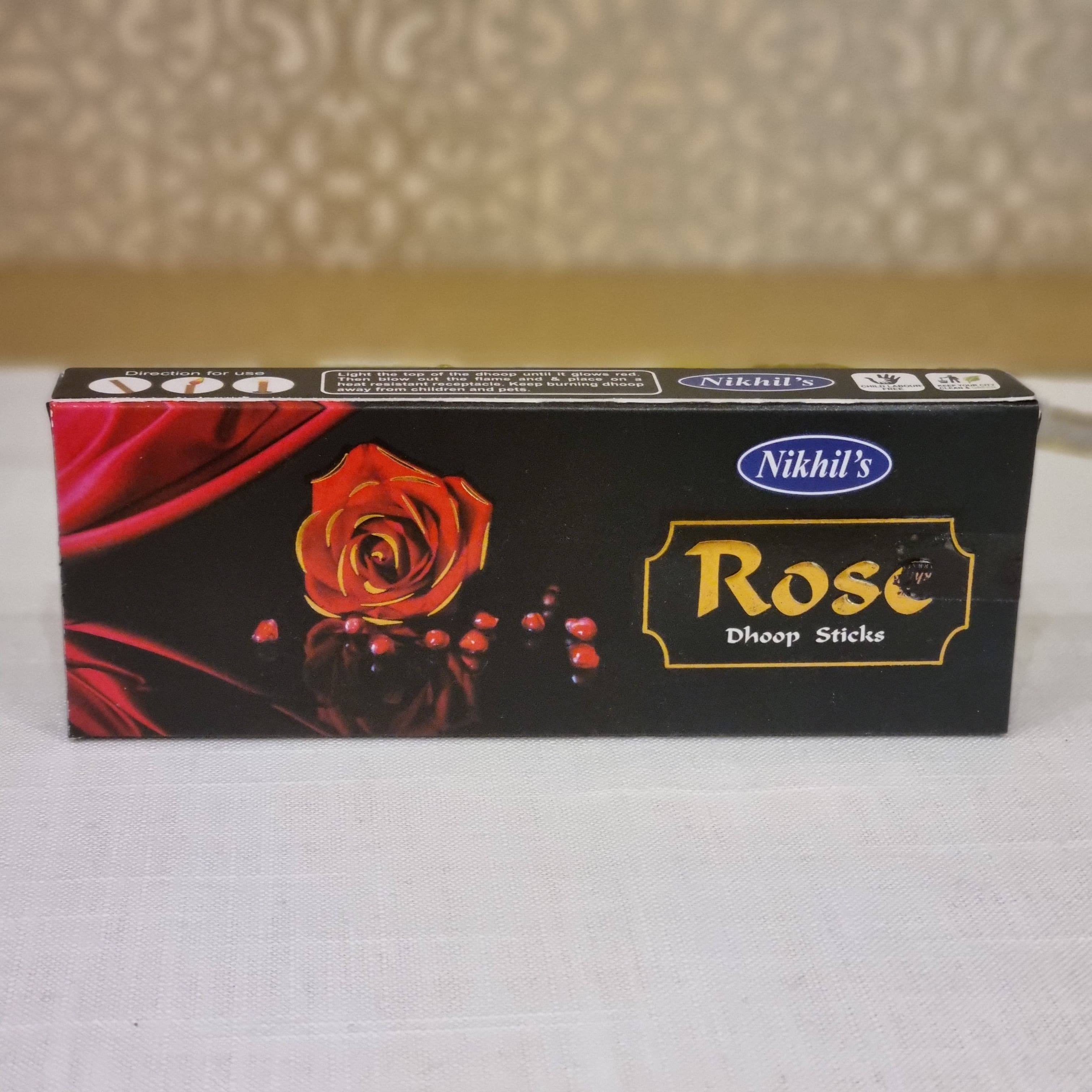 Rose Dhoop Incense Sticks (Agarbathi) 20s (Copy)