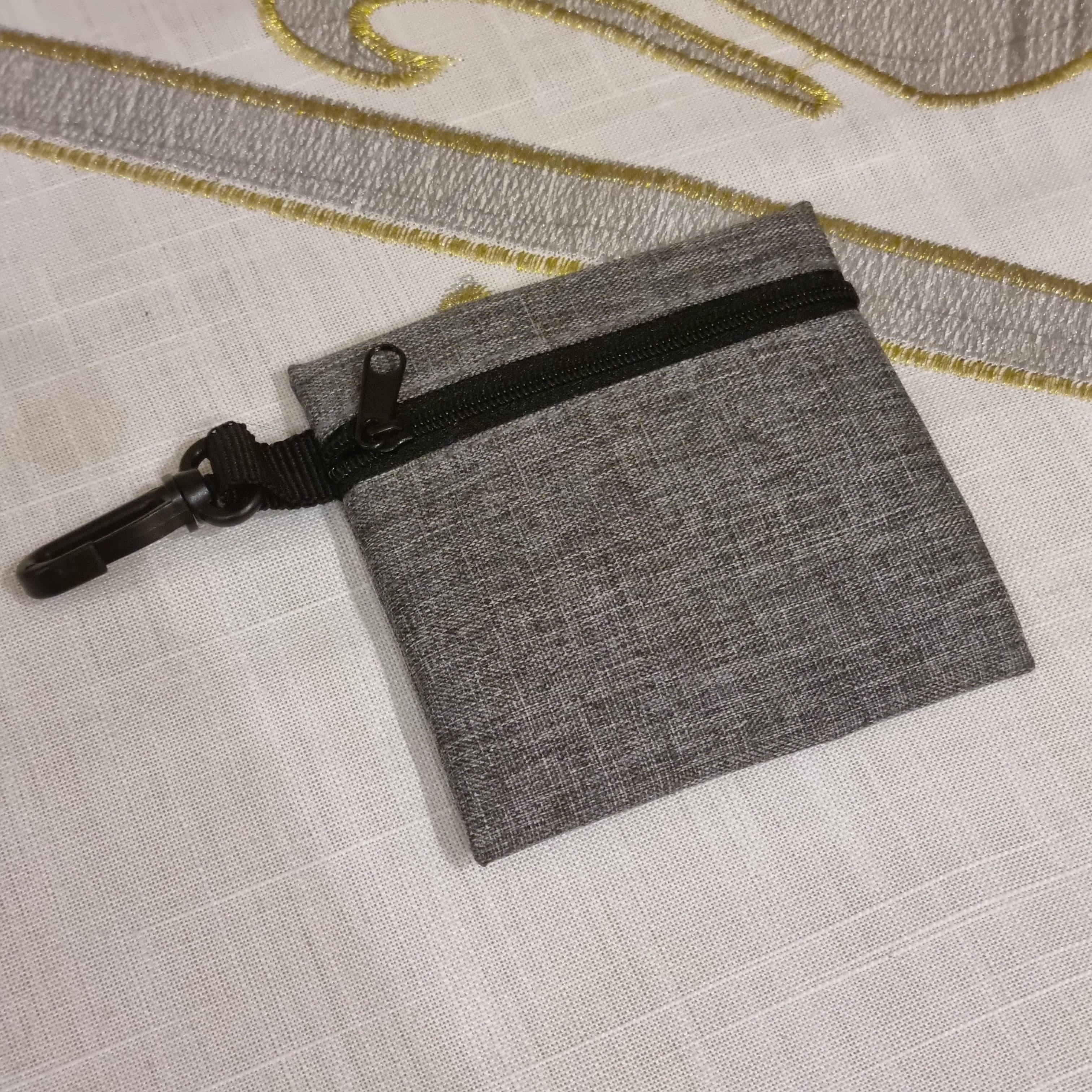 Grey Zip Travel Storage Pouch