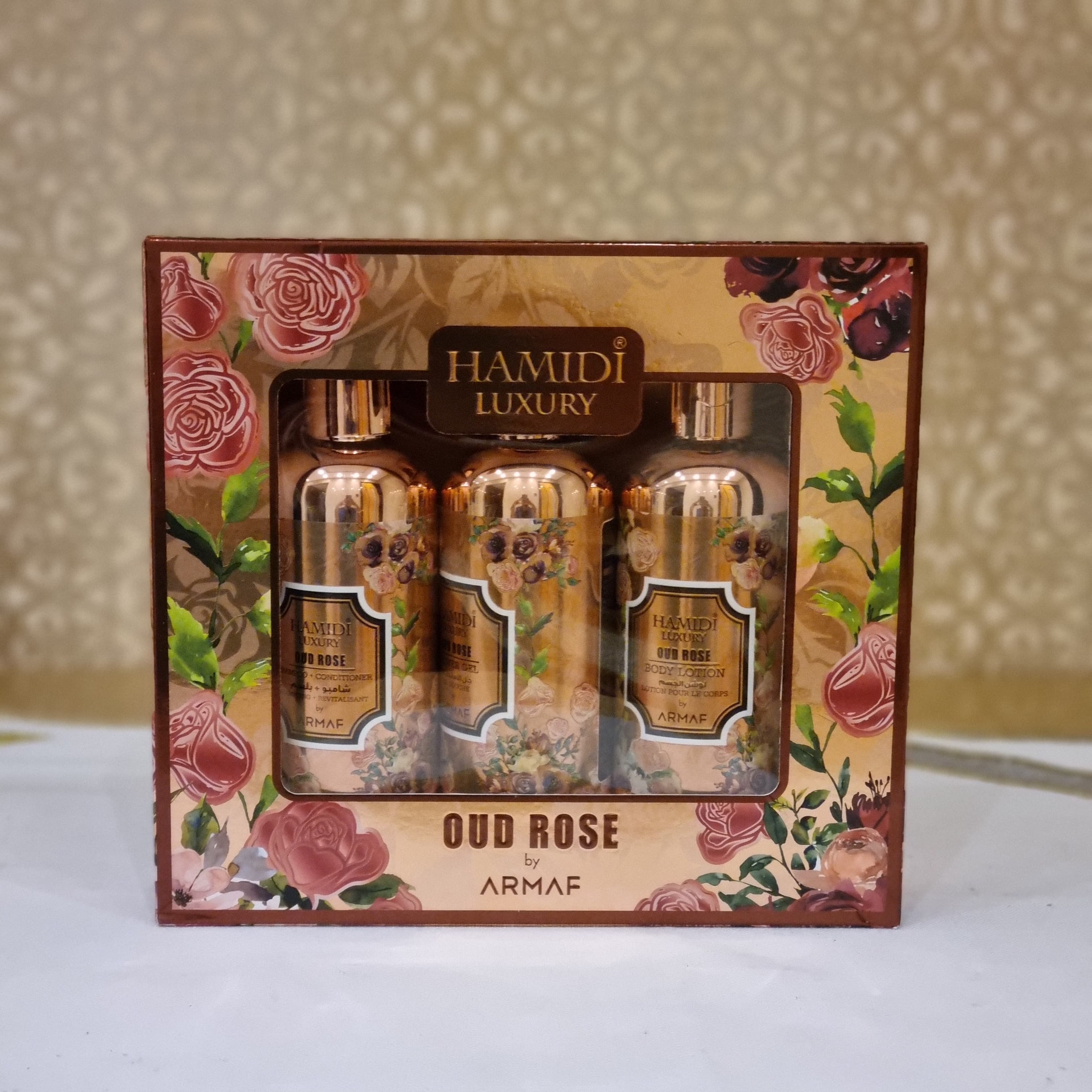 Hamidi Luxury Oud Rose 3 Bottle 95ml Gift Set