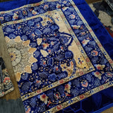 Blue Floral Soft-Touch Zikr Mat (1.6m x 2.3m)