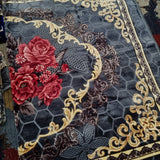 Grey Rose Soft-Touch Zikr Mat (1.6m x 2.3m)