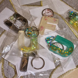 *CLEARANCE* Resin Initial Keyrings