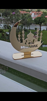 Eid Mubarak Gold Perspex Table Decor