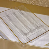 Plastic Cutlery Tray with Gold Rim