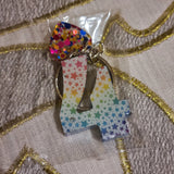 *CLEARANCE* Resin Initial Keyrings