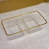 Plastic Tray with Gold Rim - Double