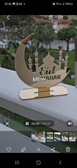 Eid Mubarak Gold Perspex Table Decor