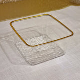 Plastic Tray with Gold Rim - Single