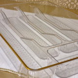 Plastic Cutlery Tray with Gold Rim