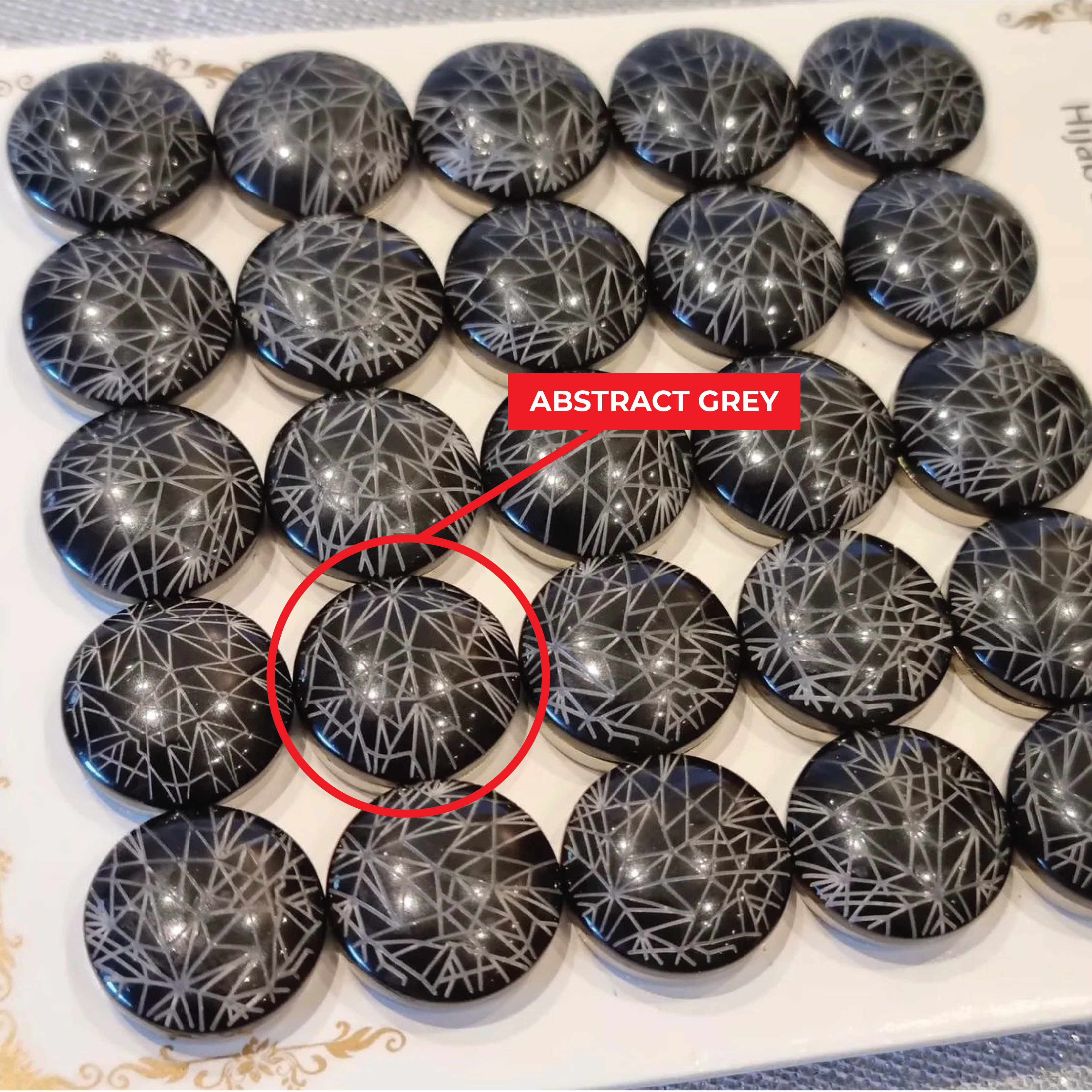 Black Assorted Large Scarf Magnets