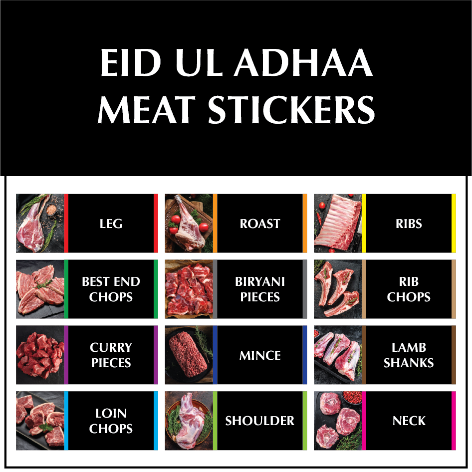 Eid Ul Adhaa 5pc Meat Stickers Set