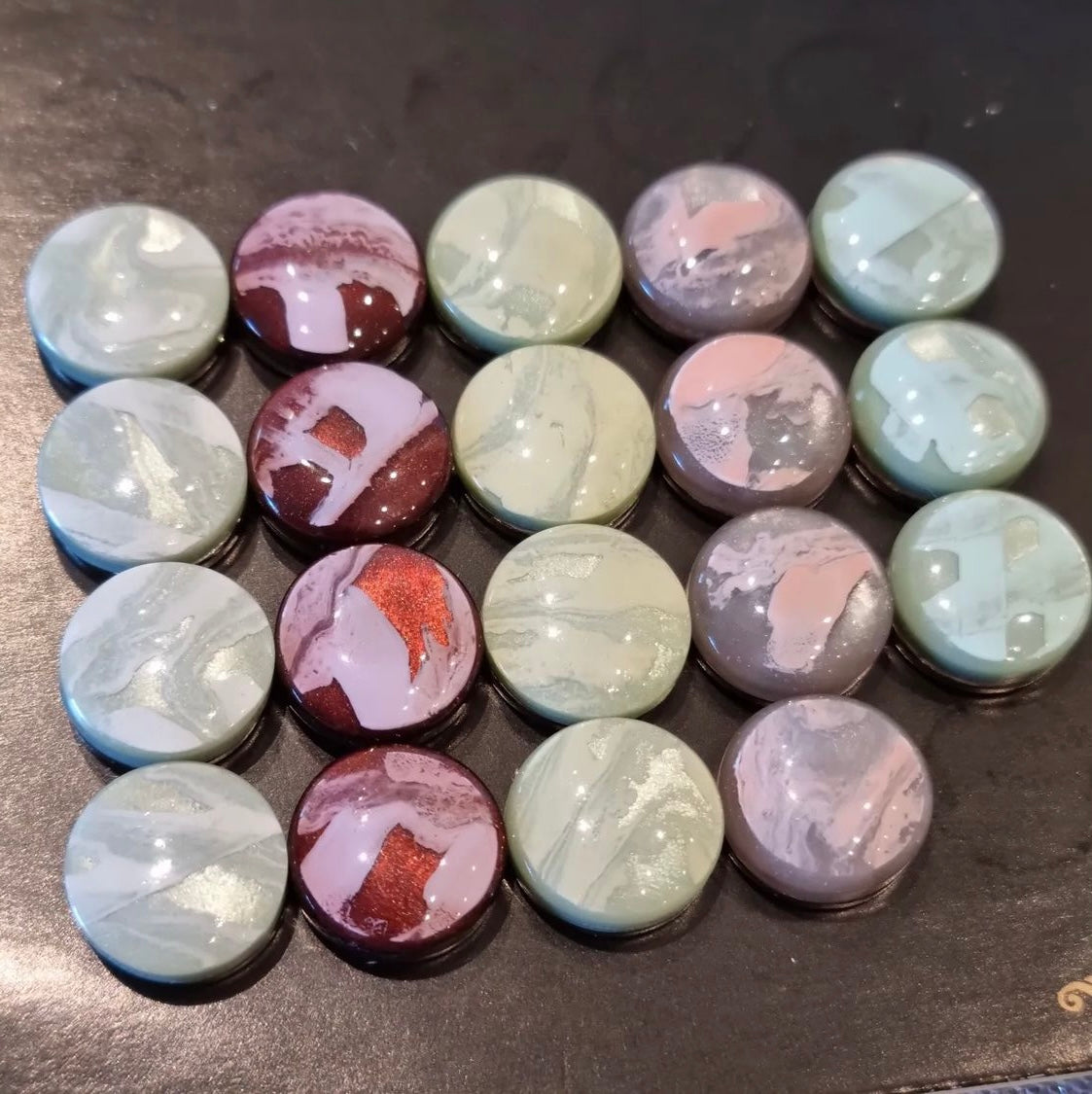Marble Scarf Magnets