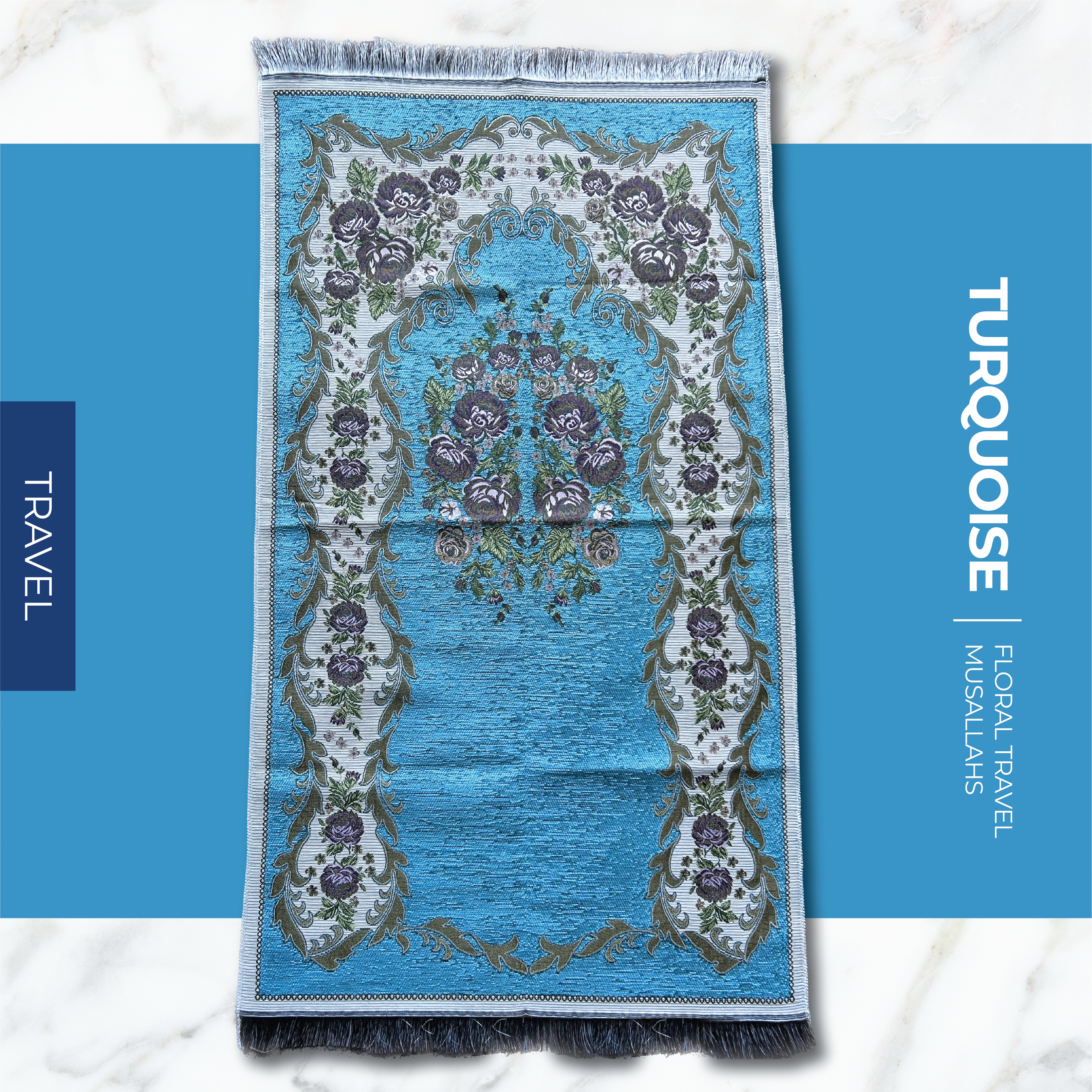 Floral Thick Travel Musallahs (4 Colours)